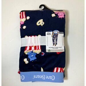 New Care Bears Women's Sleep Pants lounge pajama pockets Blue popcorn 3X 22W-24W